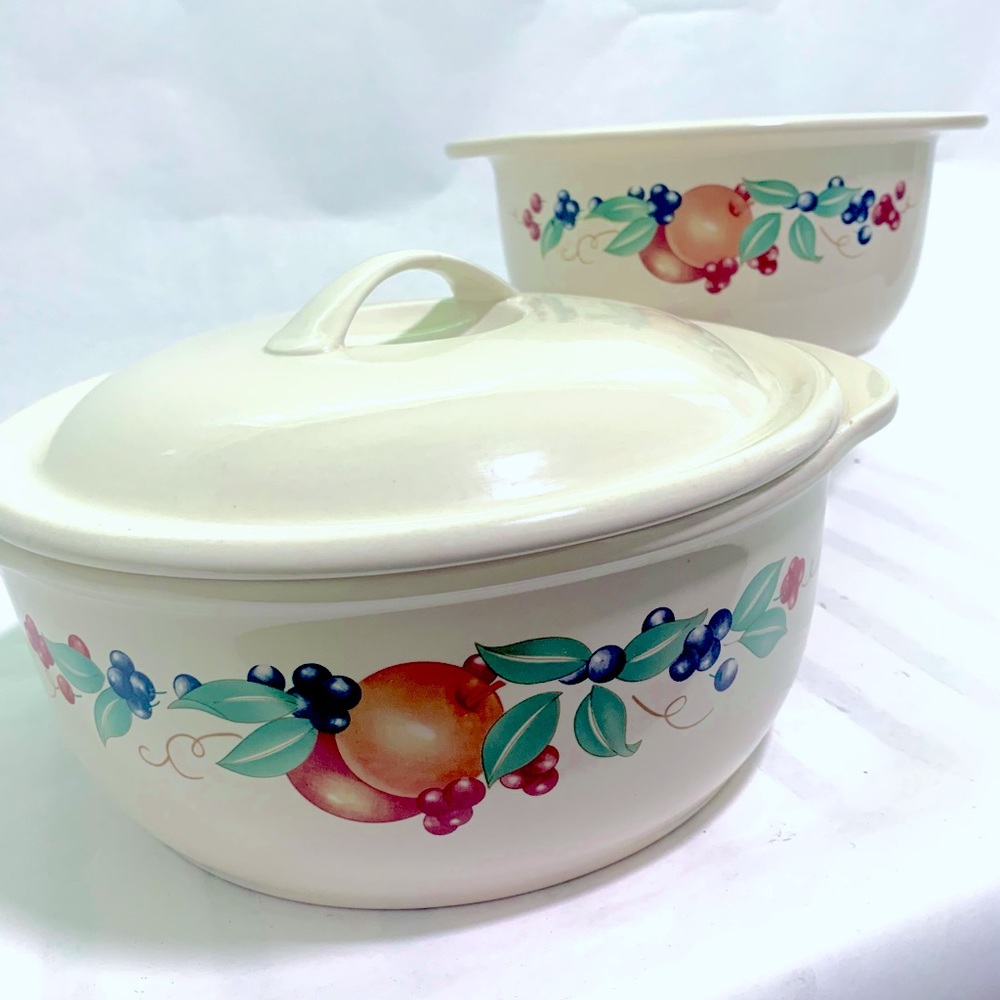 Corelle Coordinates ABUNDANCE Fruit 2 1/2,1 1/2 Qt Quart  Casserole Corning